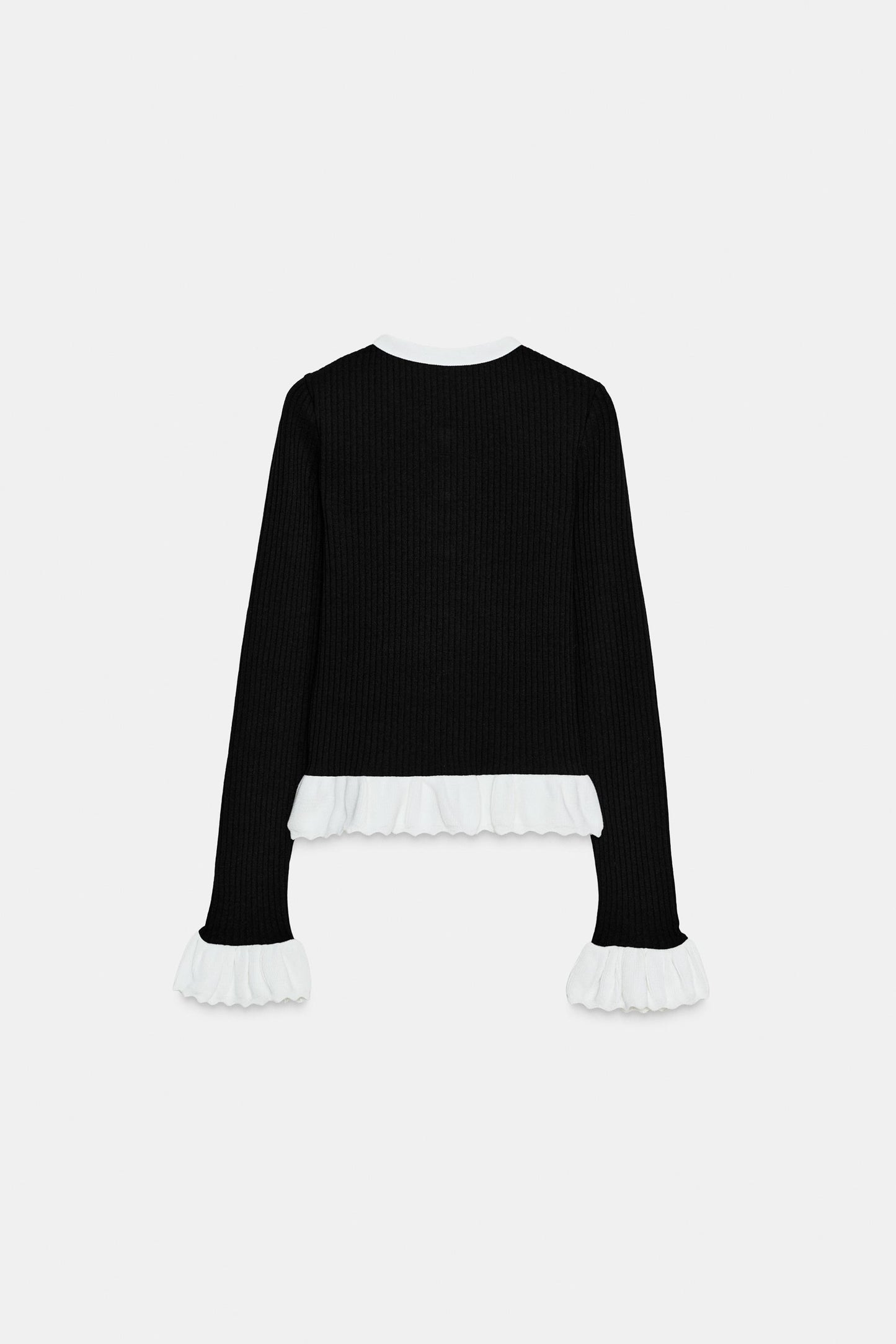 Chaqueta Combinada Tricot Contraste